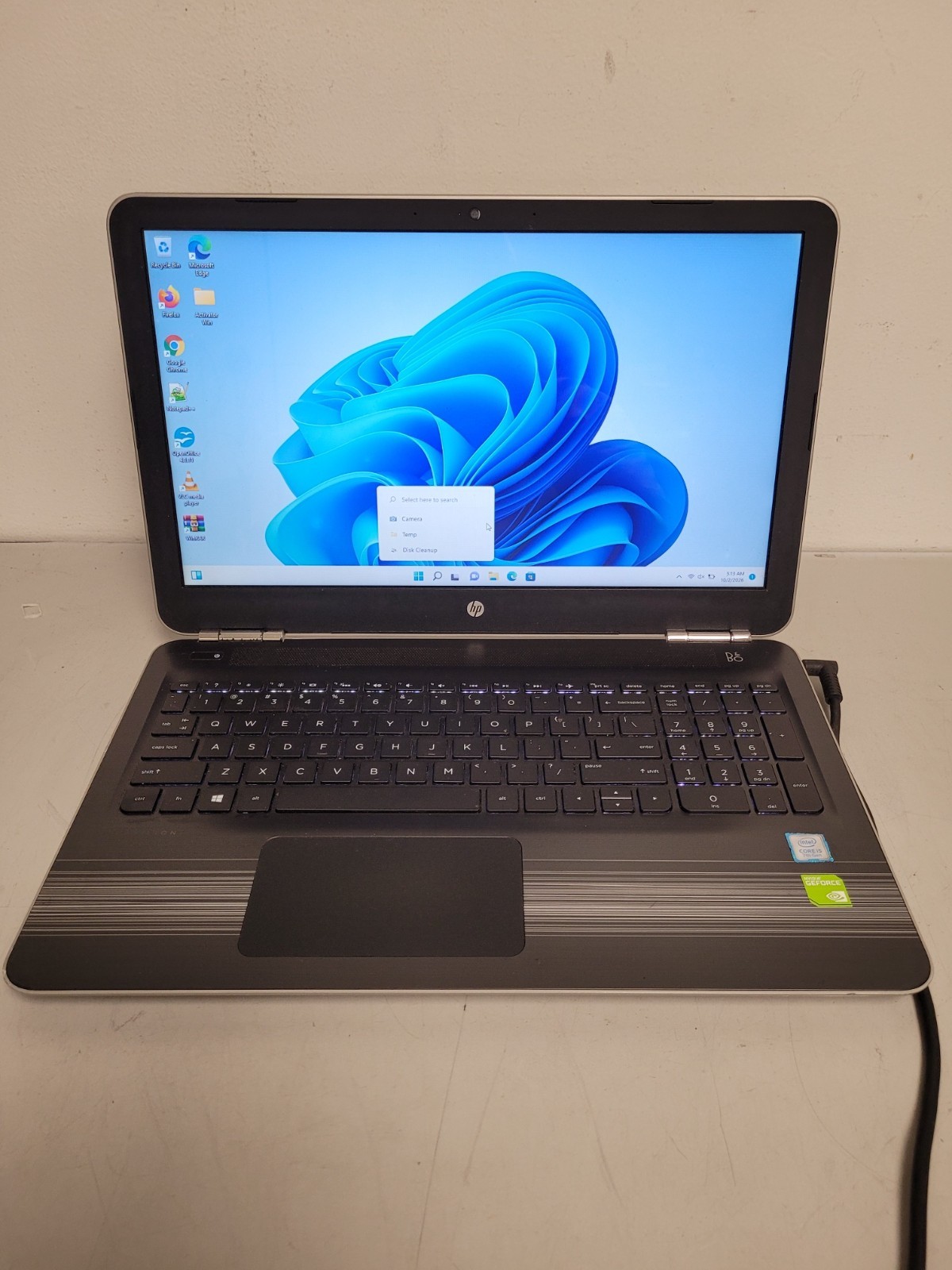 Hp pavilion notebook 15.6'' i5-7200u 2.5ghz 8gb ram 1tb hdd *charger 5CD7253BBR