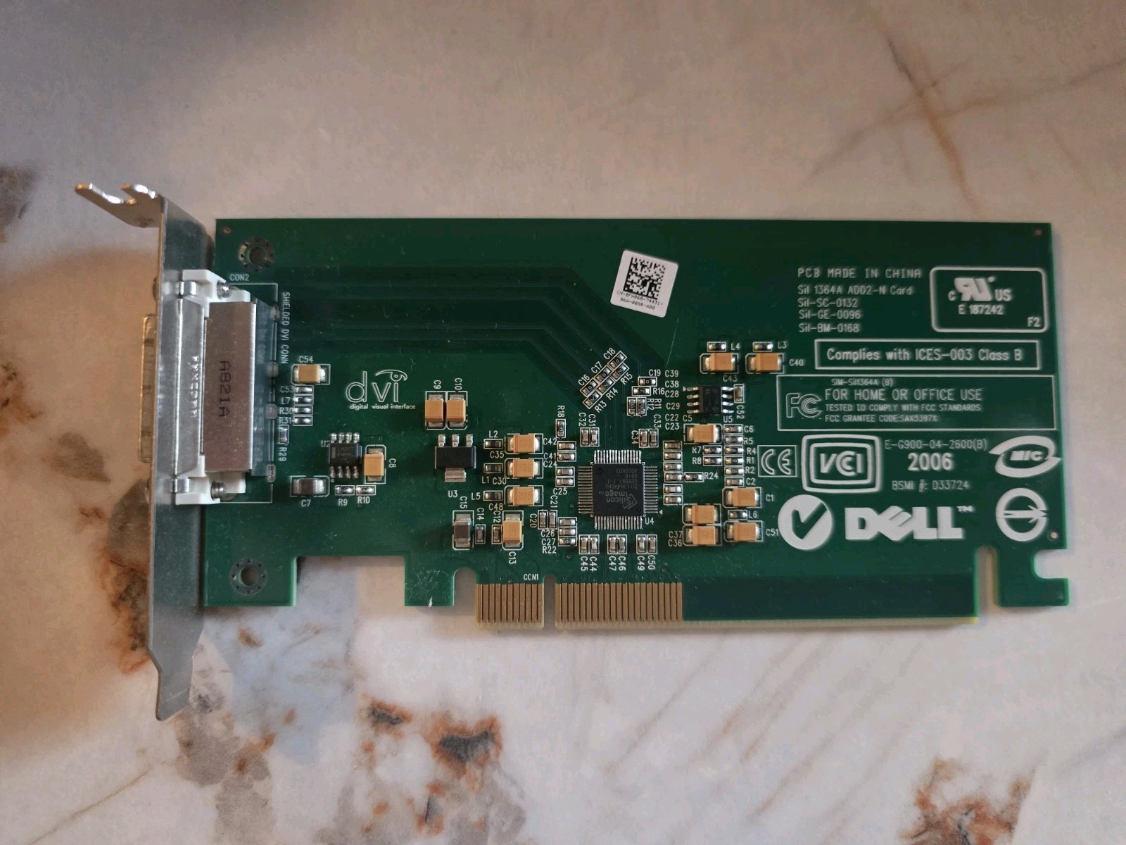 Dell SDVO ADD2 DVI-D PCIe x16 Video Adapter Card Silicon Image Sil164