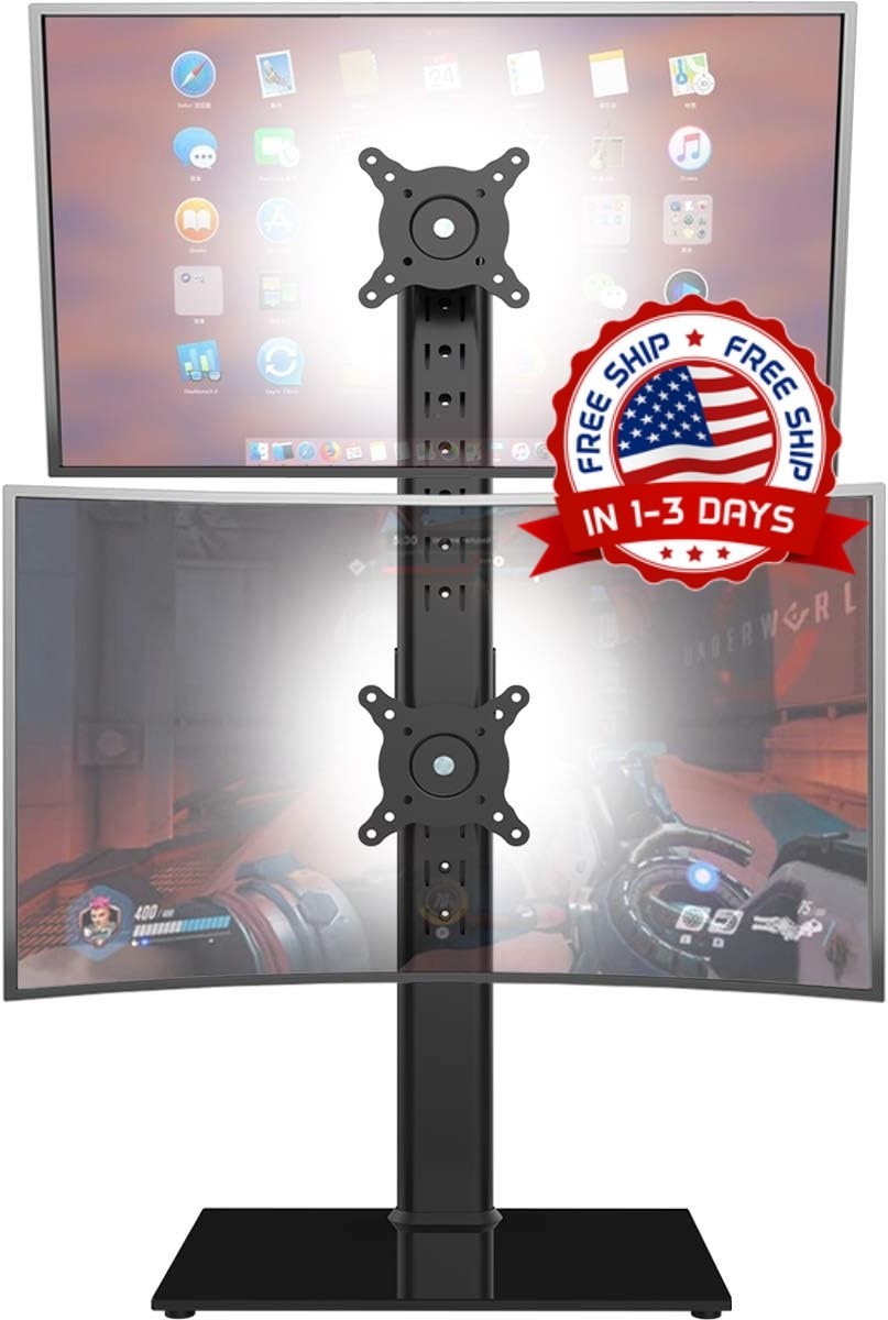 Soporte Para Monitor Doble, Elevador De Monitor Independiente Con Pantalla Ap