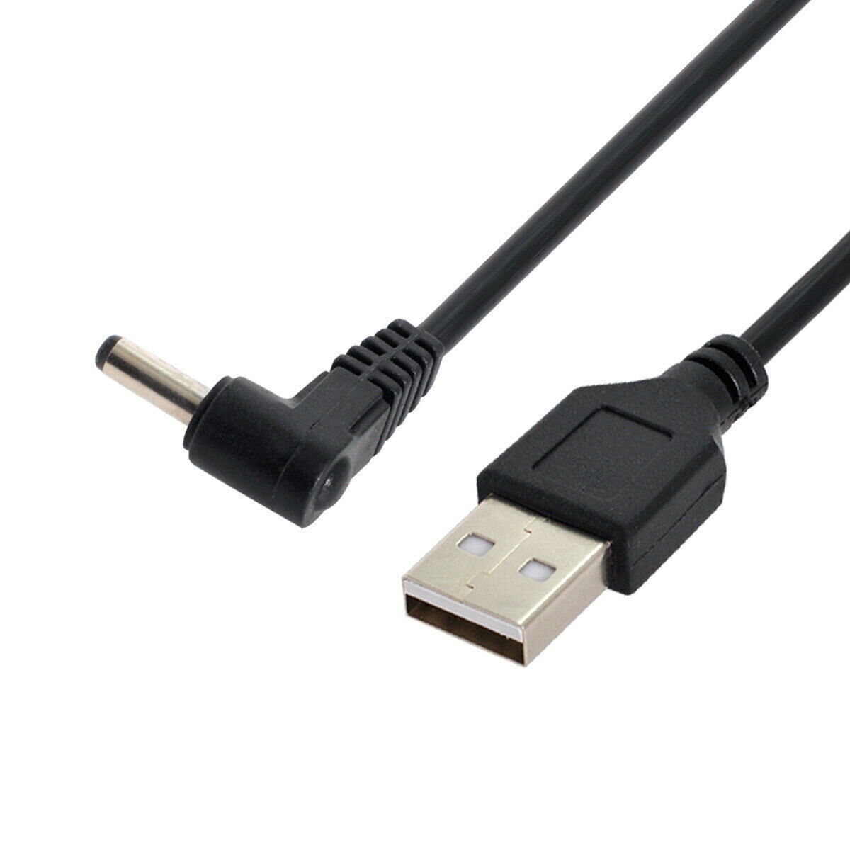 CABLECY USB 2.0 Male to Right Angled 90 3.5mm 1.35mm DC Power Plug DC 5v Cable