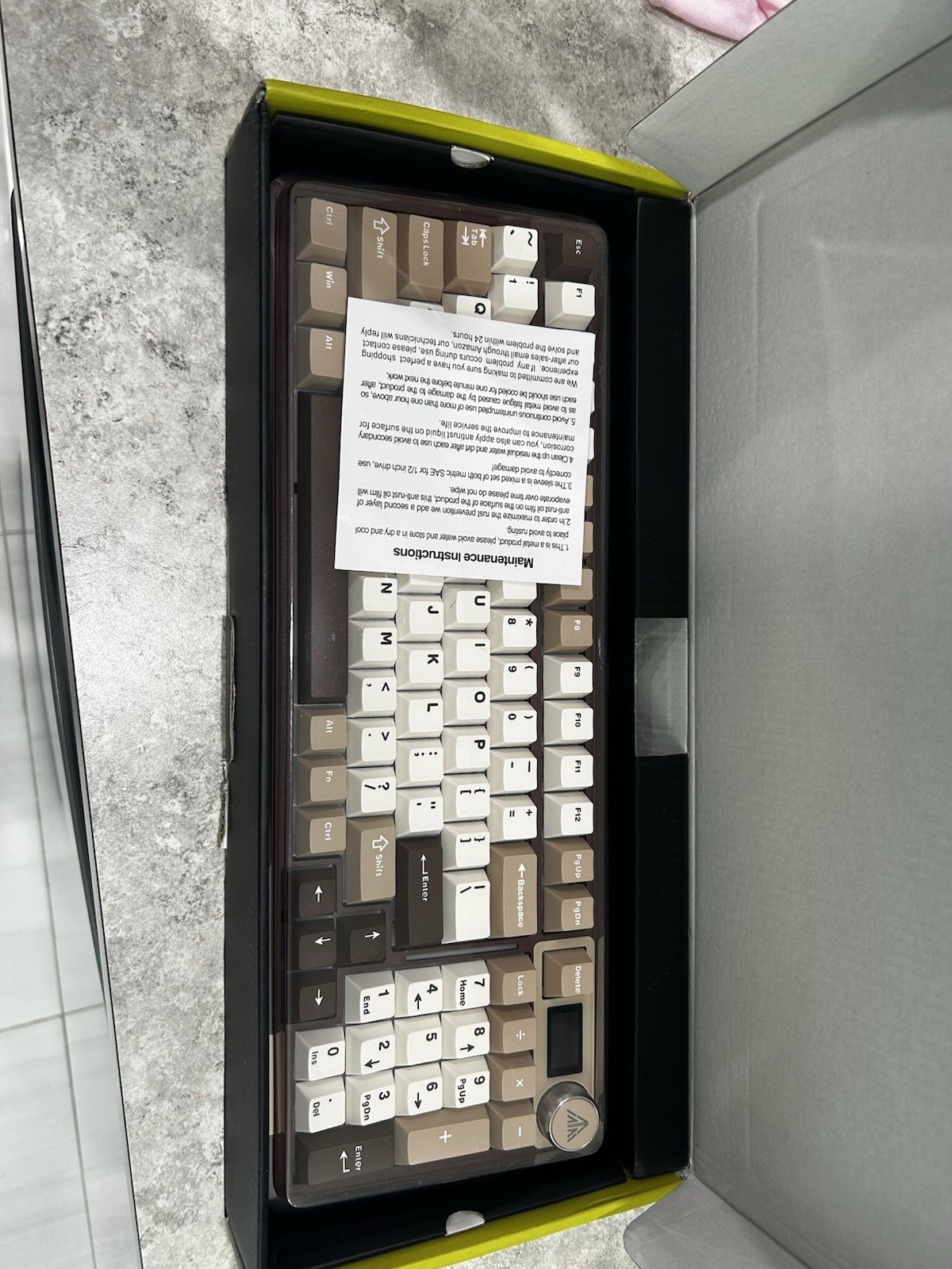 Akko Mechanical Keyboard Illuminated Brown/White QWERTY English Layout