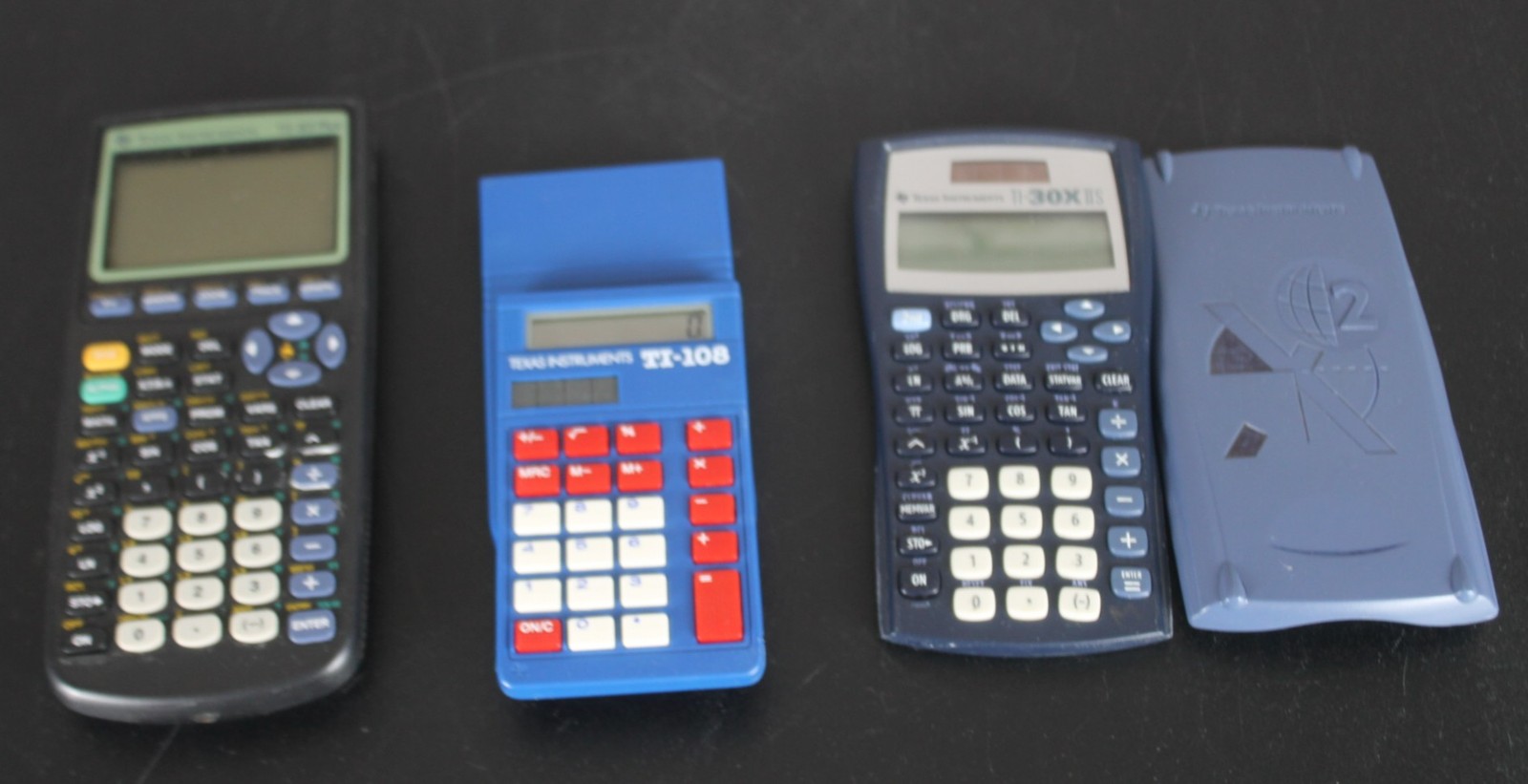 Lot of 3 Texas Instruments Calculators: TI-83 Plus, TI-30XIIs, TI-108- Preowned