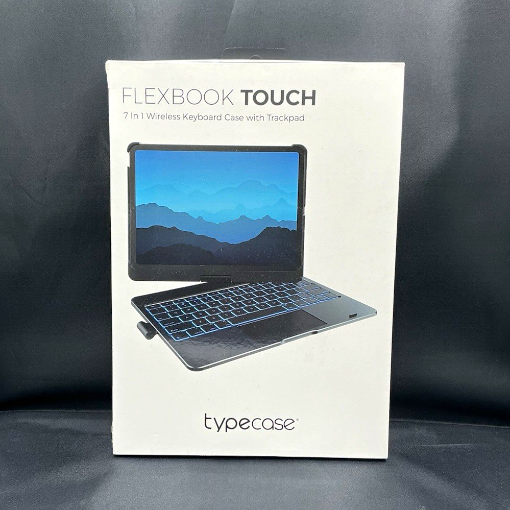 typecase Flexbook Touch Wireless Backlit Keyboard Folio Case w/ Trackpad, Purple
