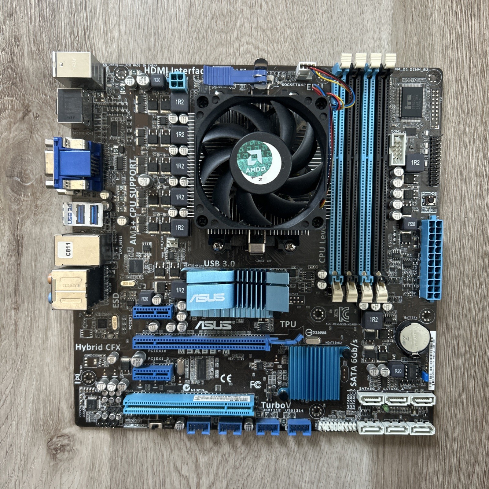 ASUS M5A88-M Motherboard HDMI USB 3.0 Socket DDR3 CPU AM3+ AMD Fan UNTESTED