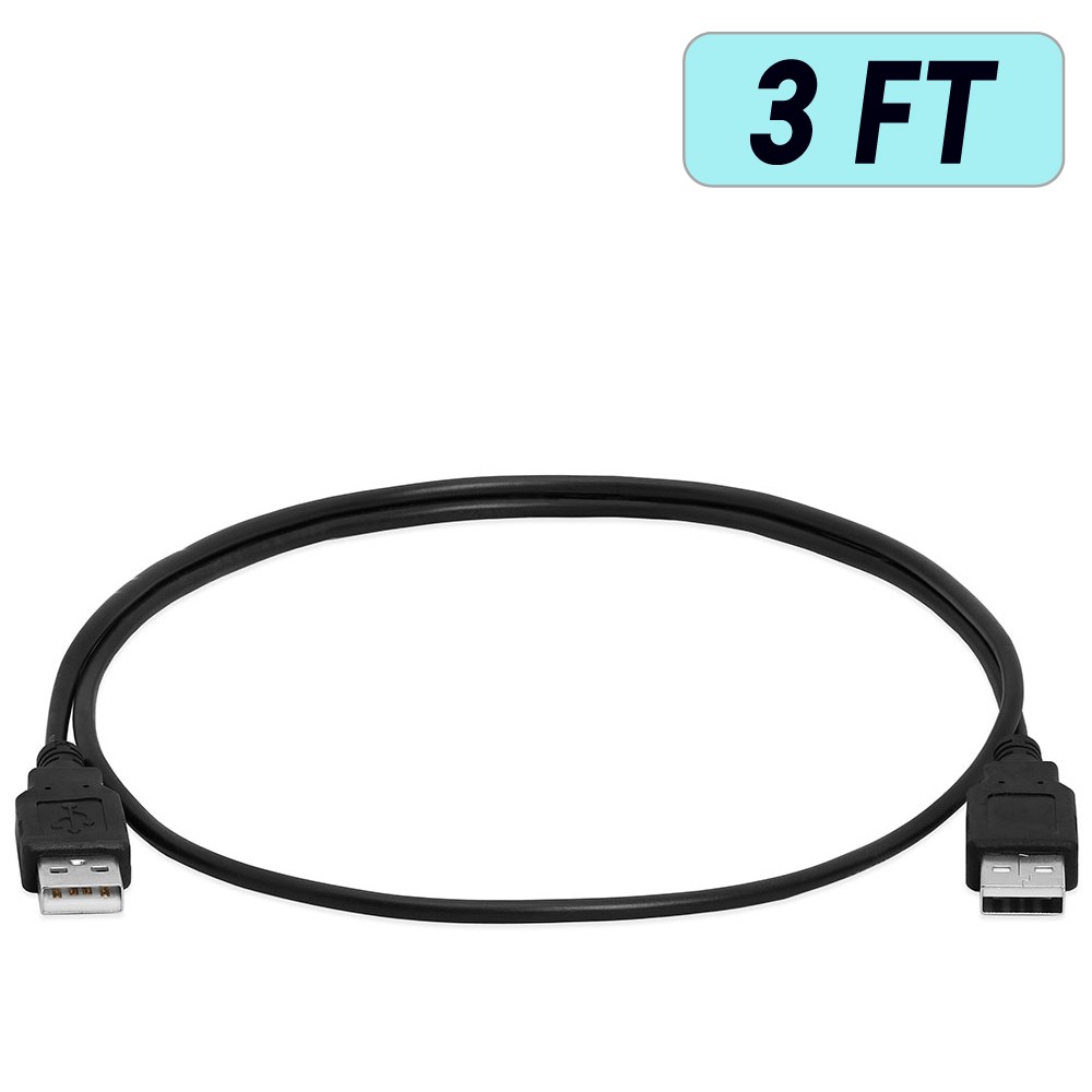 USB to USB Cable USB-A 2.0 Male to Male Data Transfer Cord Type A Hard Drive