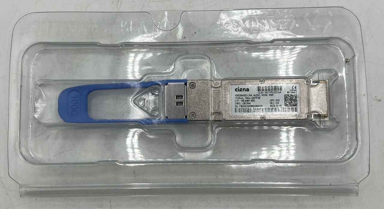 CIENA 160-9401-900 100GBASE-LR4 4X25G WDM SMF QSFP28 1310NM 10KM TRANSCEIVER