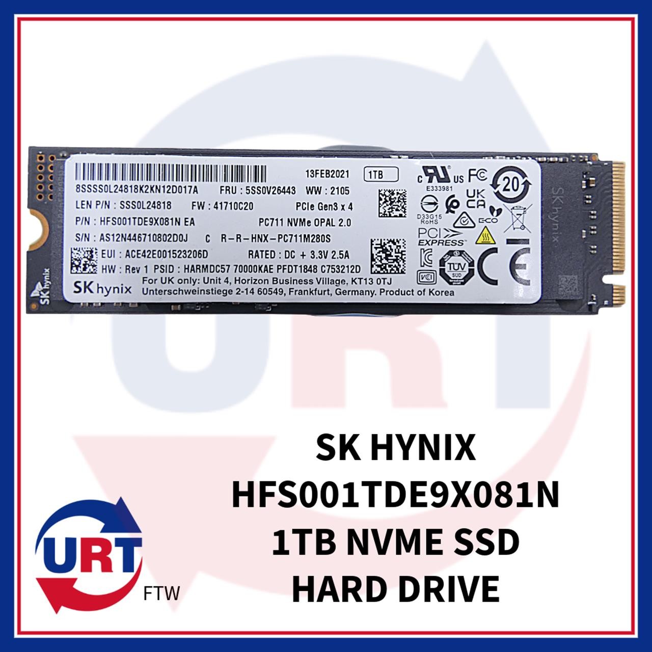 SK HYNIX HFS001TDE9X081N 1TB NVME SSD HARD DRIVE #196416#