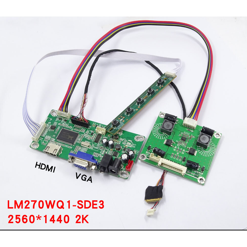 EDP Controller Board for 27" LM270WQ1(SD)(E3) 2560X1440 Panel HDMI VGA kit LED 