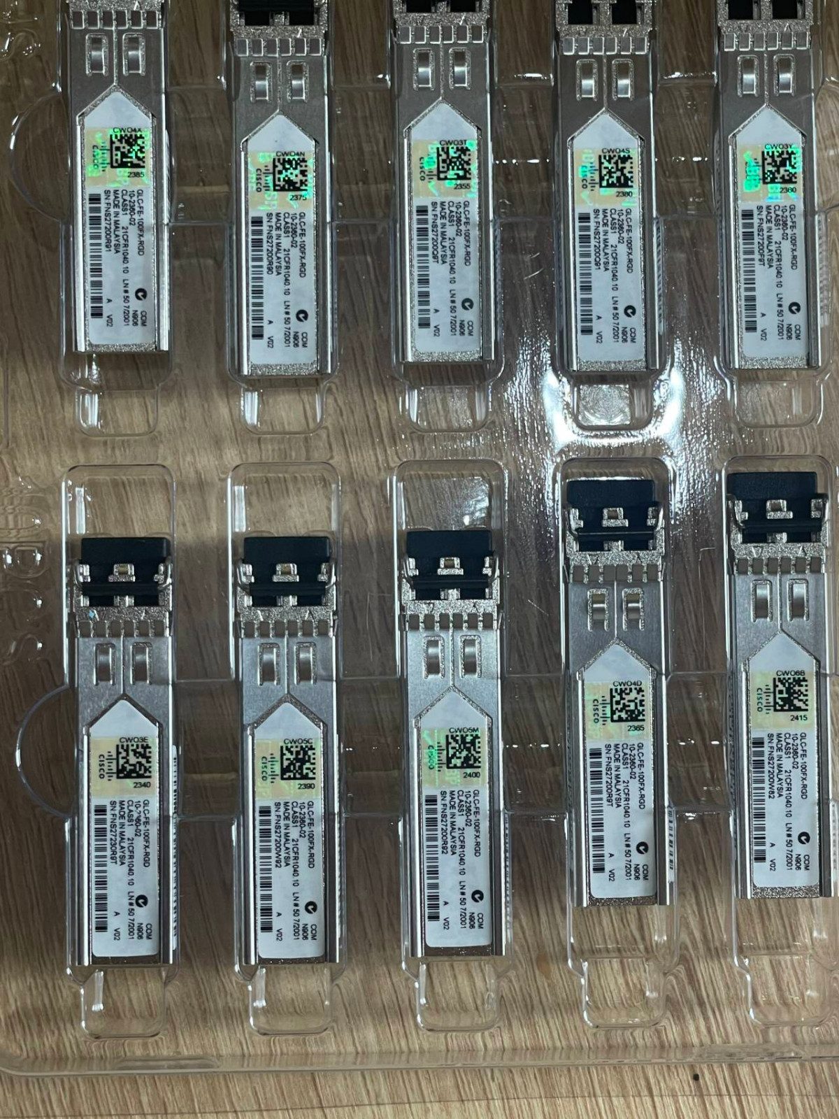 Cisco GLC-FE-100FX-RGD 100M 1310nm Multimode Optical Transceiver Module Hologram