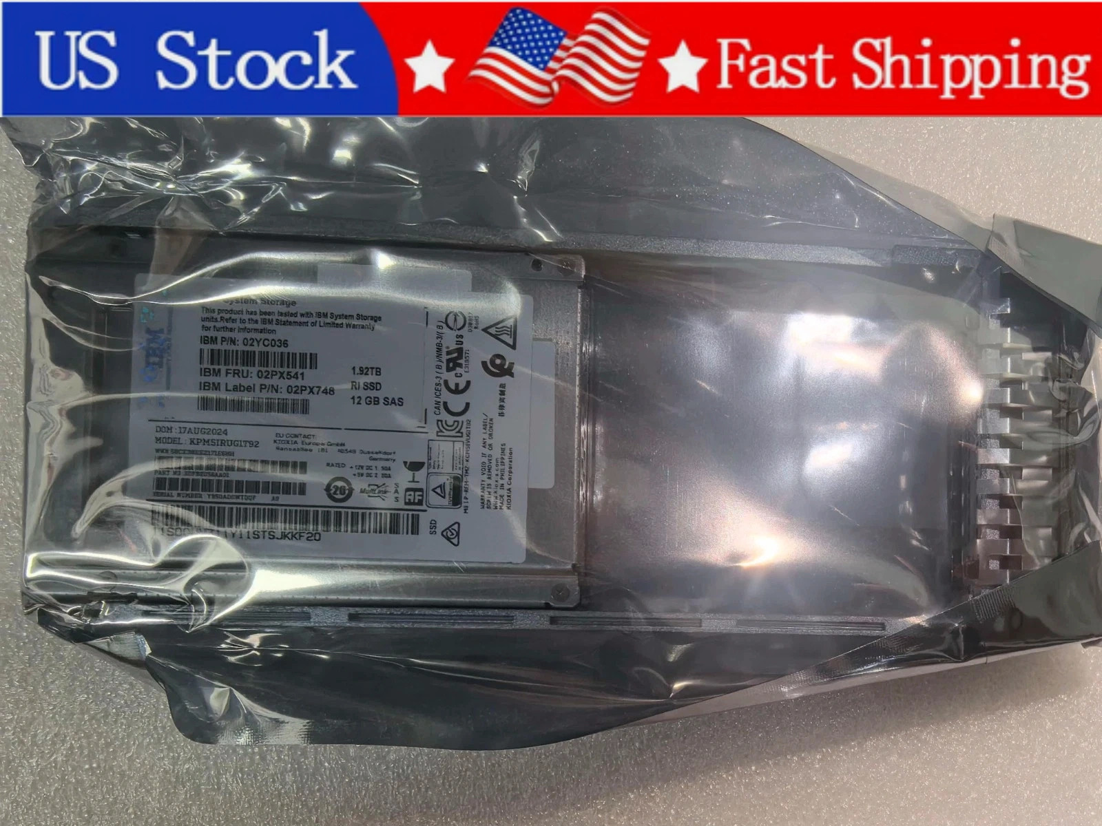 1PCS New IBM 02PX541 02YC036 02PX748 1.92TB Storage SAS 12G SAS 2.5" V5000 SSD