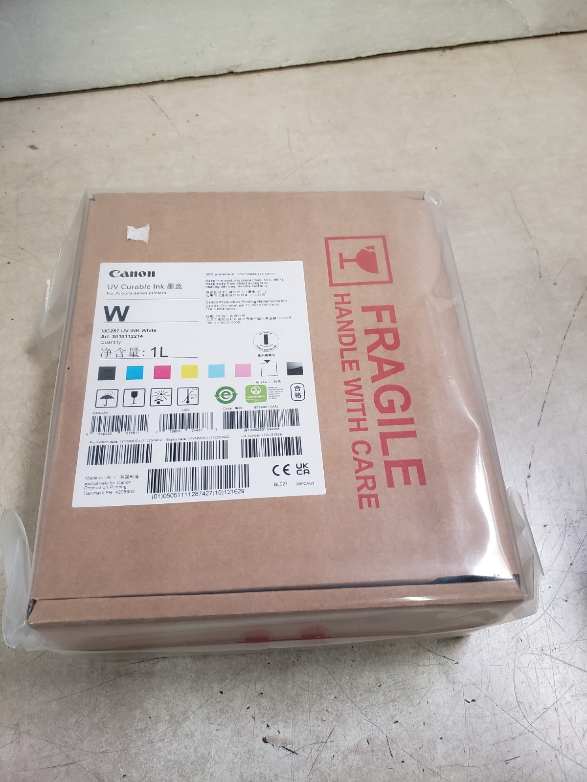 Canon Oce Arizona IJC257 UV Ink White 800ml (3010112213)