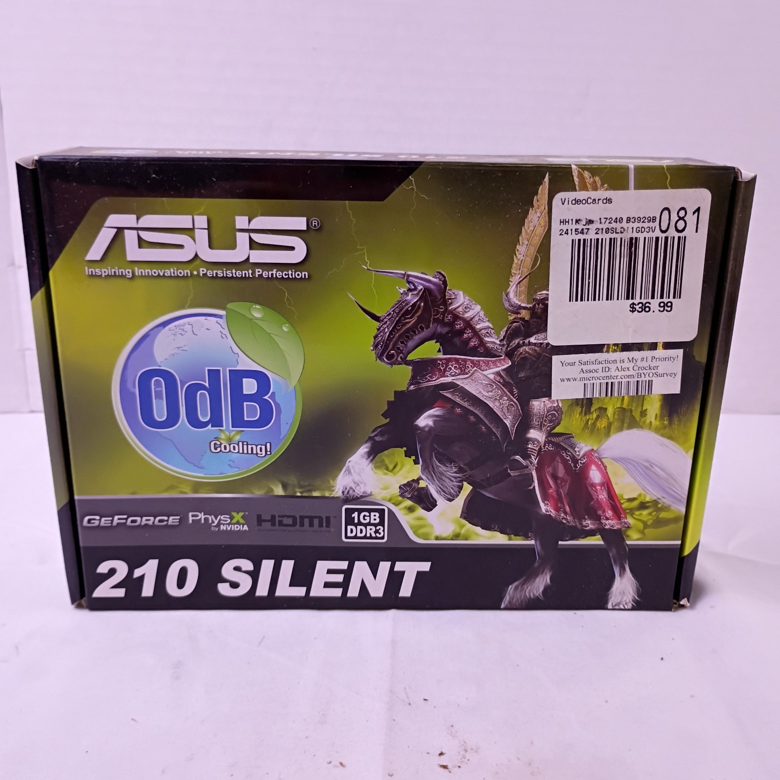 ASUS GeForce 210 SILENT 1GB 64-Bit DDR3 PCI-E HDMI DVI VGA Low Profile Video New