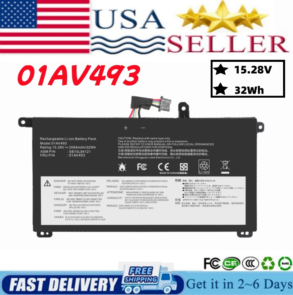 LOT 10X 01AV493 Battery for Lenovo ThinkPad T570 T580 P51S P52S 00UR890 00UR891