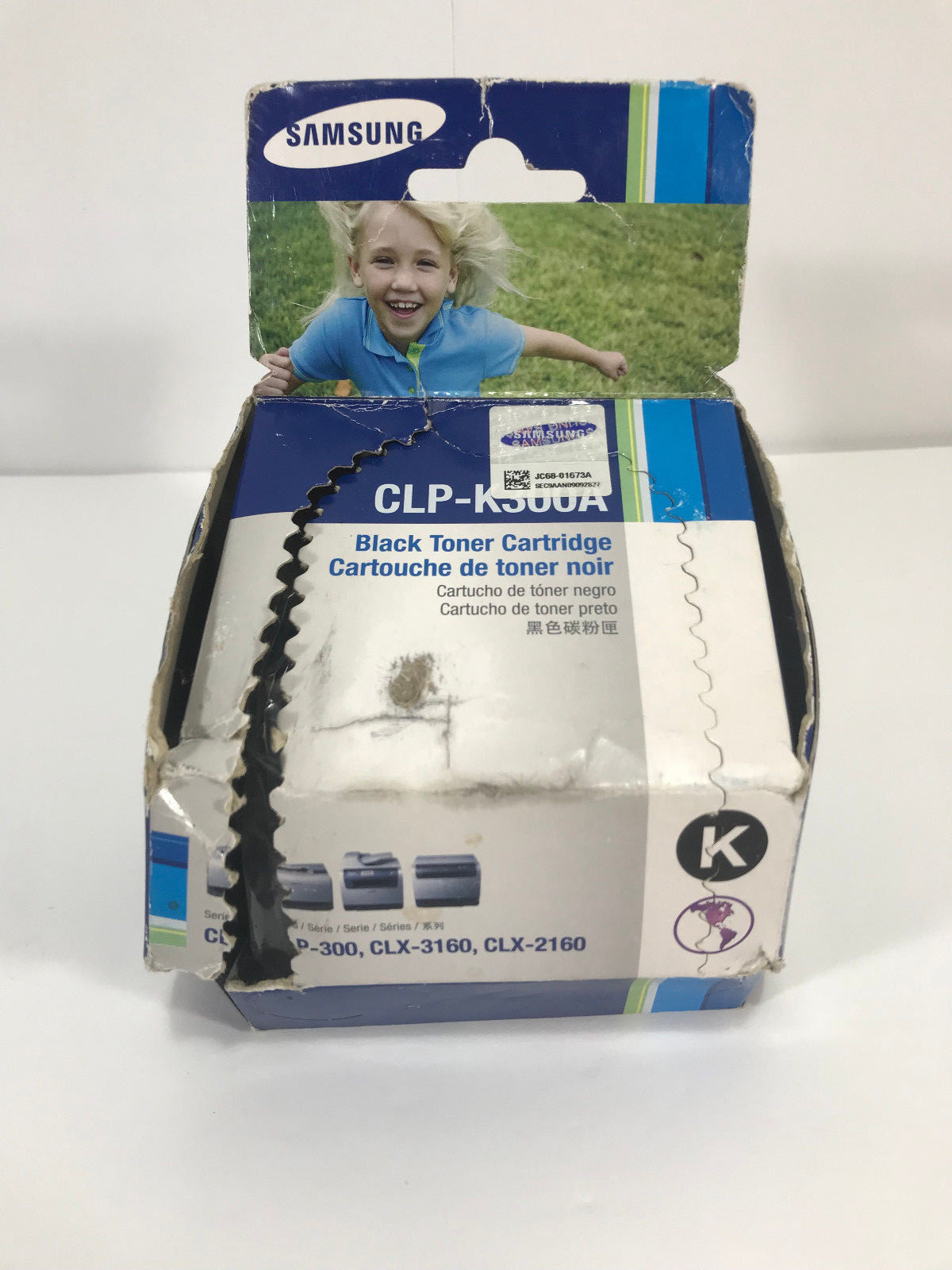 Samsung CLP-K300A Black Toner Cartridge CLP-300 Genuine *HGE