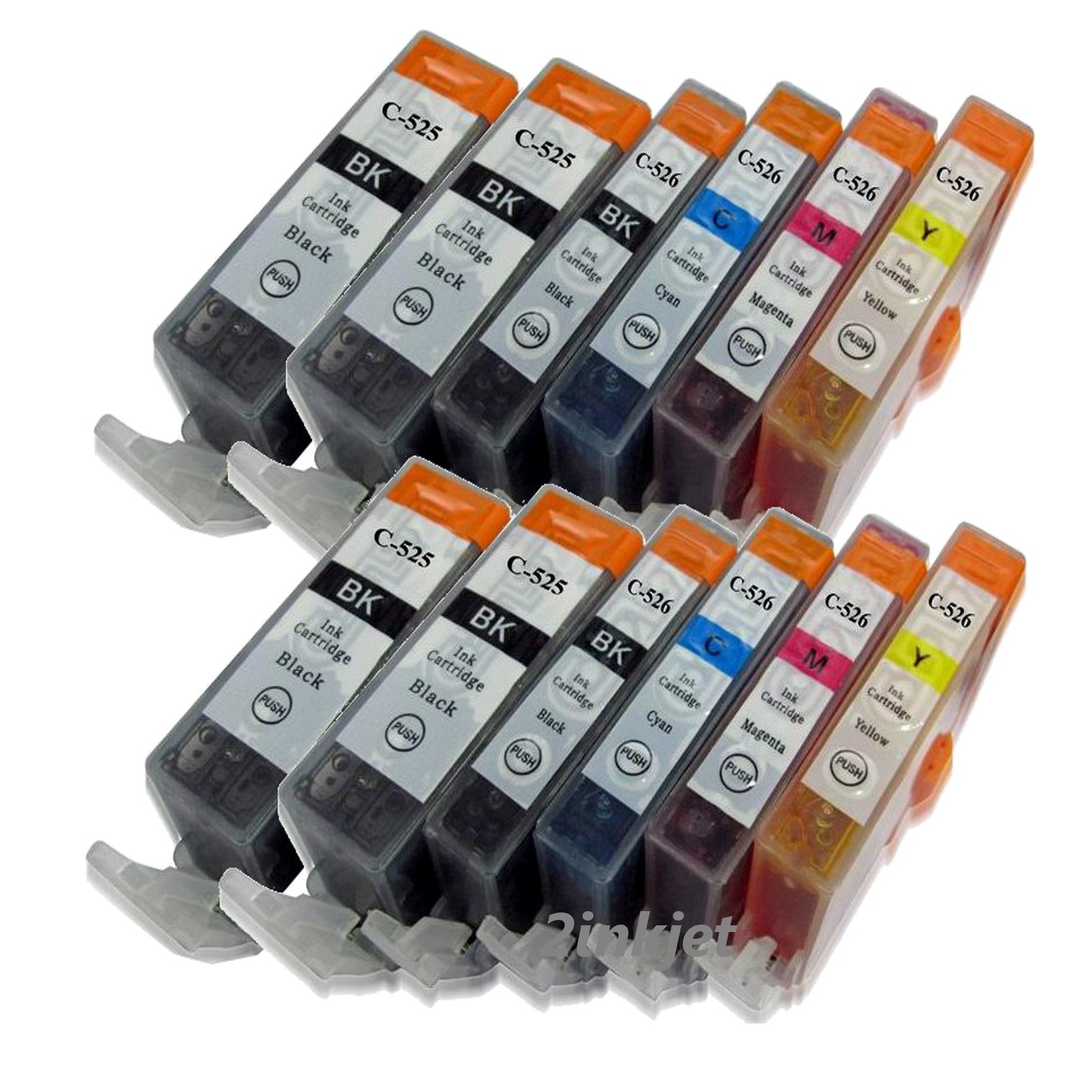 12pk Ink for Canon PIXMA MP560 MP620 MP630 MP640 Printer PGI-220 CLI-221 Ink