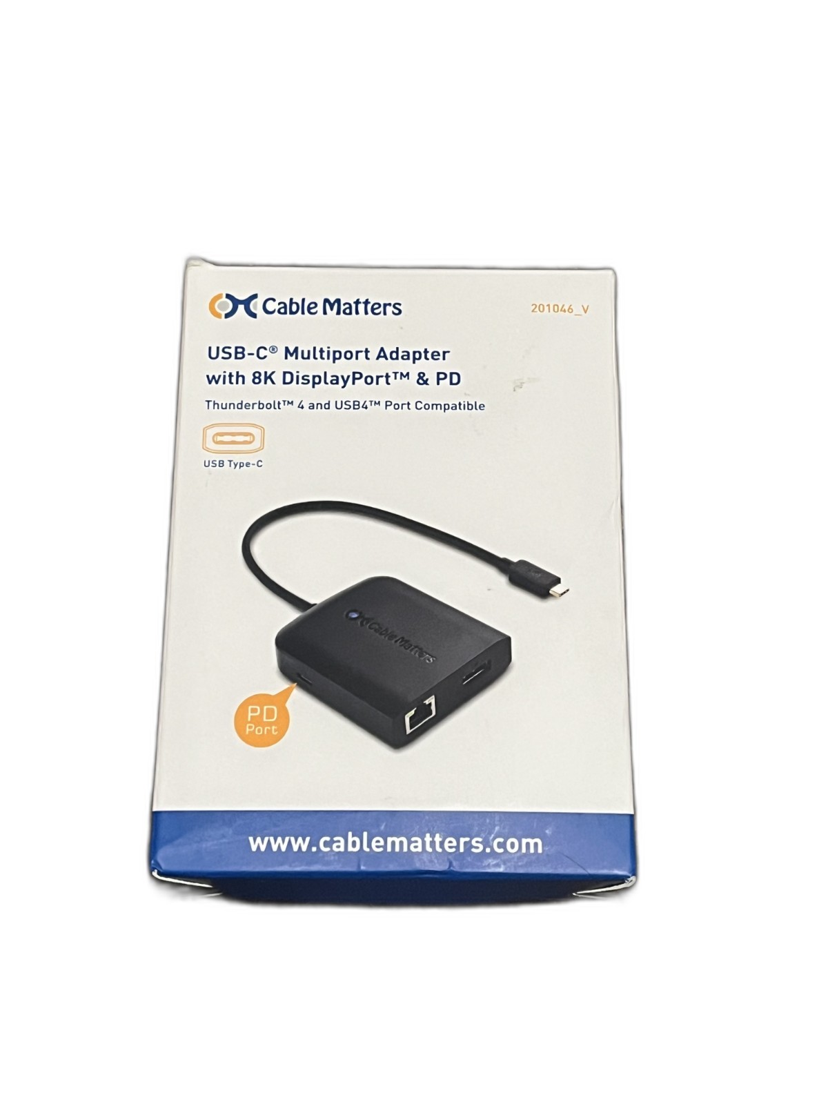Cable Matters USB C Multiport Adapter HDMI 8K HDMI, 2x USB ,1x Gigabit Ethernet