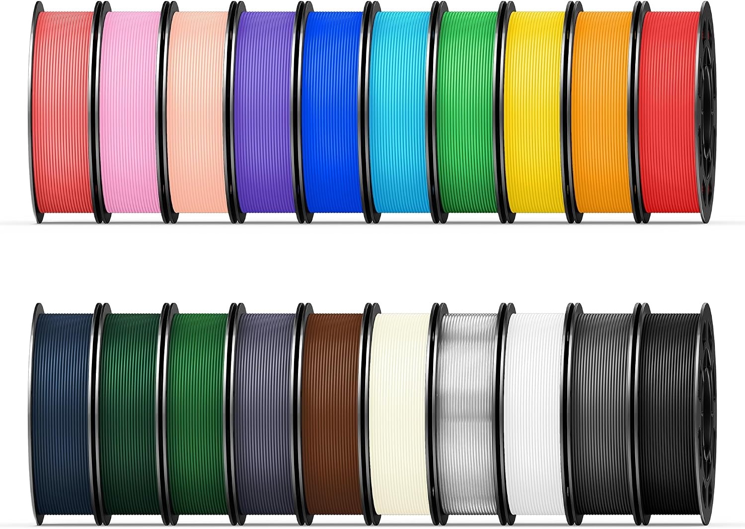 20 Color Bundle PETG 3D Printer Filament Multicolor Strong PETG Filament 1.75mm