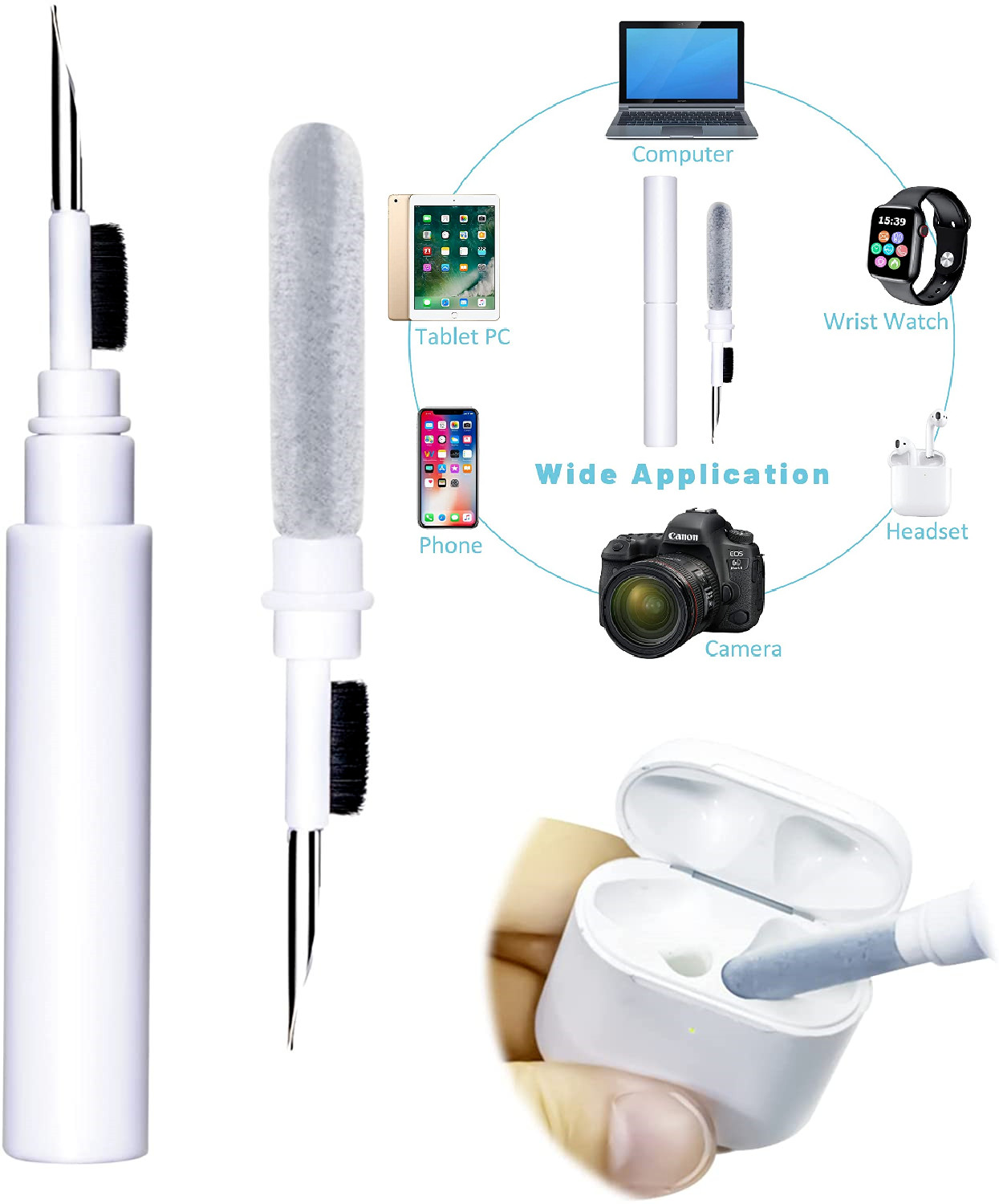 6-in-1 Electronic Cleaner Kit Screen Cleaner for Laptop/Keyboard/Earphone/Camera