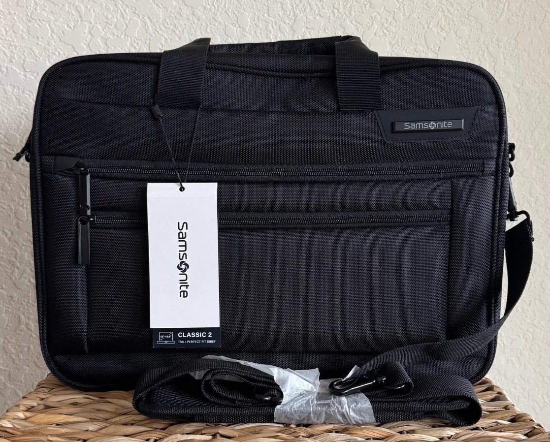 Samsonite Black Laptop Bag l Briefcase Style. P0120