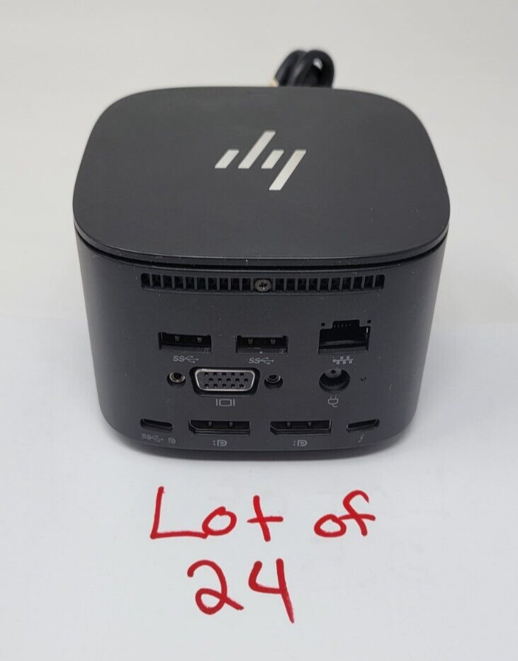 Lot of 24 HP HSN-IX01 G2  Dock 120W  USB-C Docking Station No AC Adapt