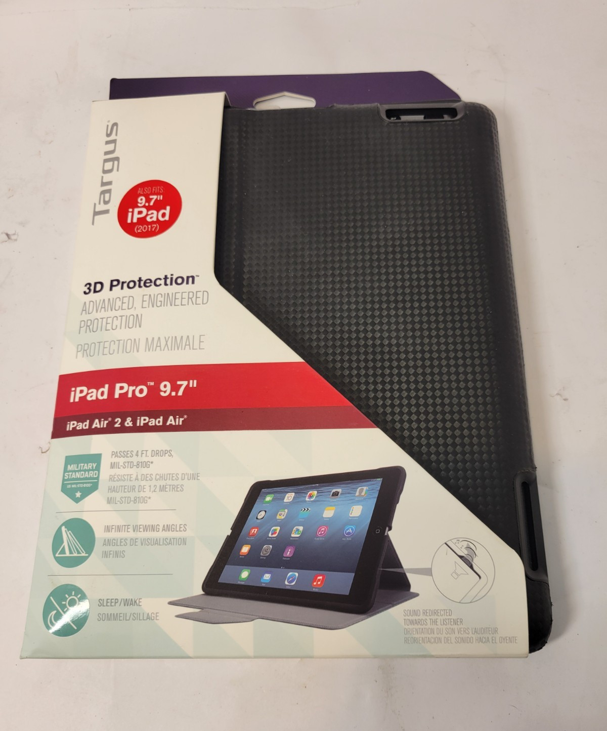 Targus 3D Protection Folding Folio Case Black for iPad Pro 9.7 iPad Air