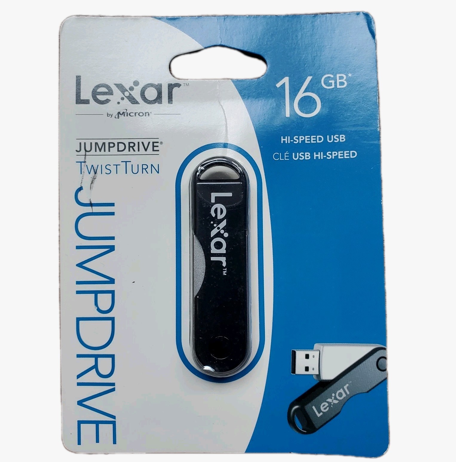 Lexar 16GB Hi-Speed USB JumpDrive Twist Turn Flash Drive Black New