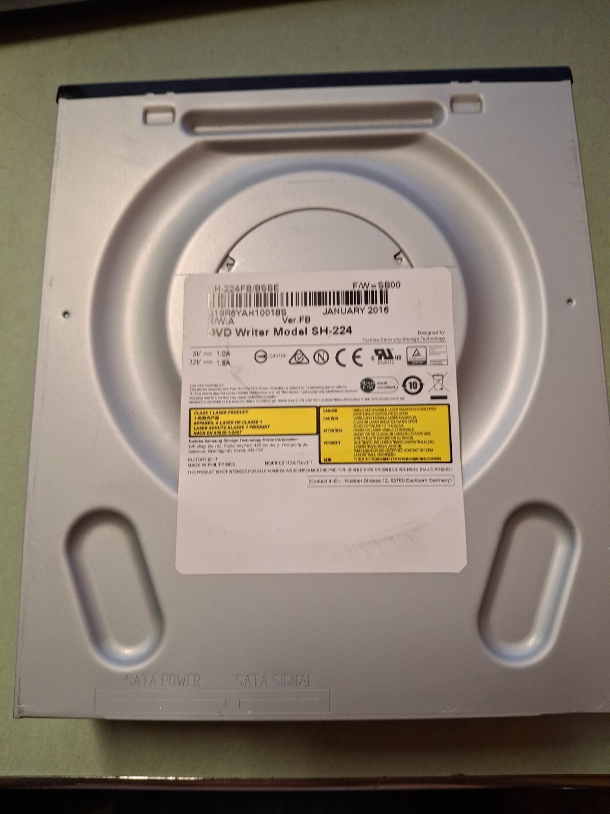 Toshiba Samsung SH-224 DVD Writer Drive SH-224BB/BEBE  Black Bezel