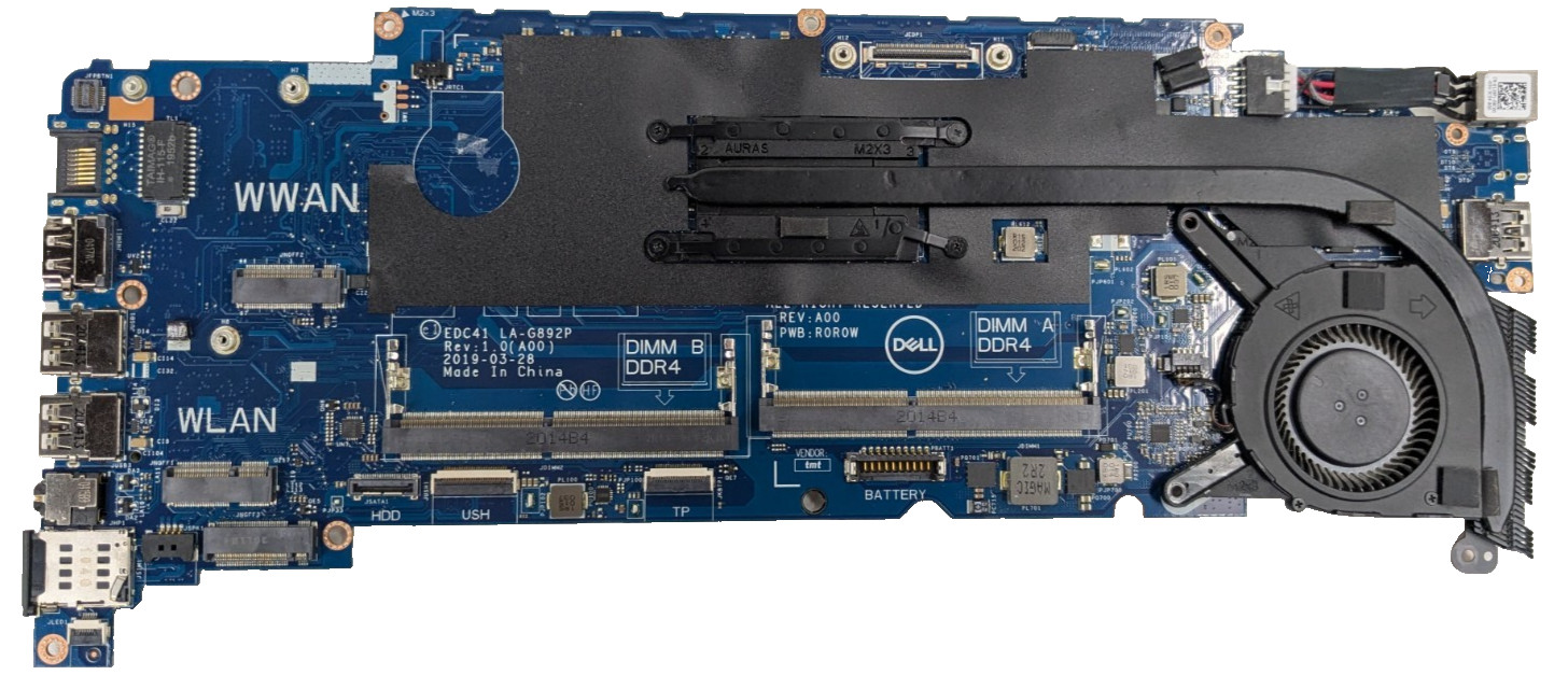 Dell Latitude 5400 Motherboard Quad Core i5-8365U EDC41 LA-G892P 5T75M