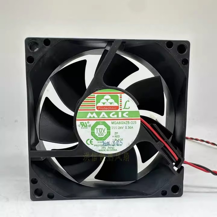 1PCS Yongli 8025 MGA8024ZB-O25 DC24V 0.30A 8CM 80*25MM Inverter Fan