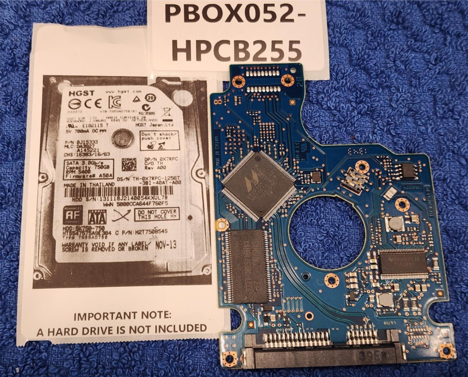 HGST Hitachi Travelstar 0J15333 750GB 5400 RPM 2.5" SATA Laptop HDD PCB Board