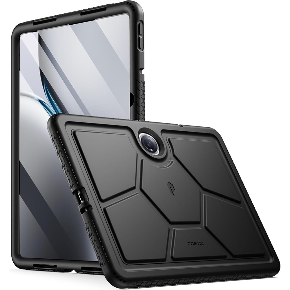 For OnePlus Pad 2 Case 12.1 inch (2024) Poetic Rugged Soft Silicone Cover Black