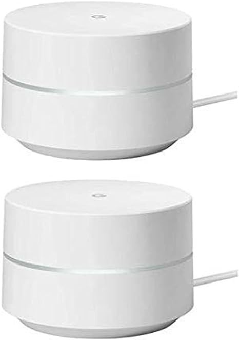 WHITE - Google Nest Wifi GJ2CQ AC1200 Dual-Band Mesh Wi-Fi System w/Power