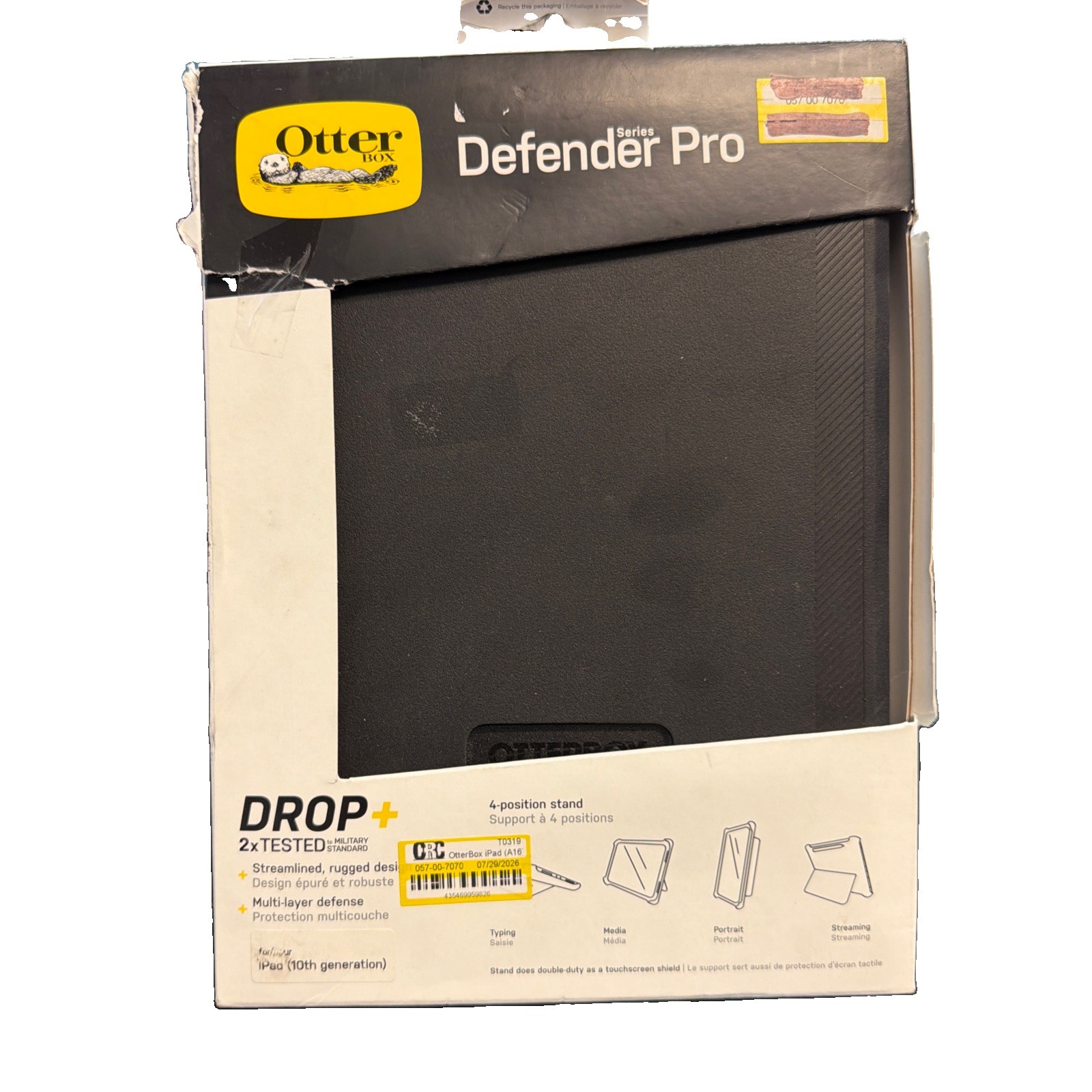 OtterBox - Defender Pro Rugged Case For iPad (10th Gen) - Black