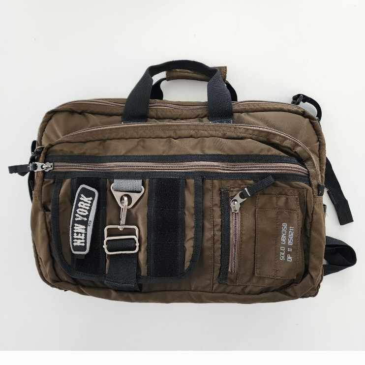 Solo New York Zone Hybrid Backpack 16in Laptop Brown Polyester Padded UBN350