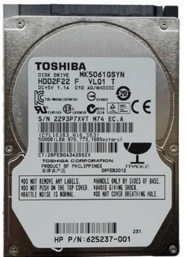 MK5061GSYN Toshiba 500GB 7200RPM SATA 2.5" Internal HDD Hard Disk Drive New