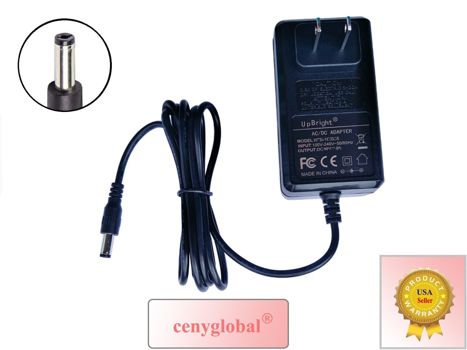 12V AC Adapter For Shenzhen Sunup Electronics SUN-1200300 Soy Technology GlobTek