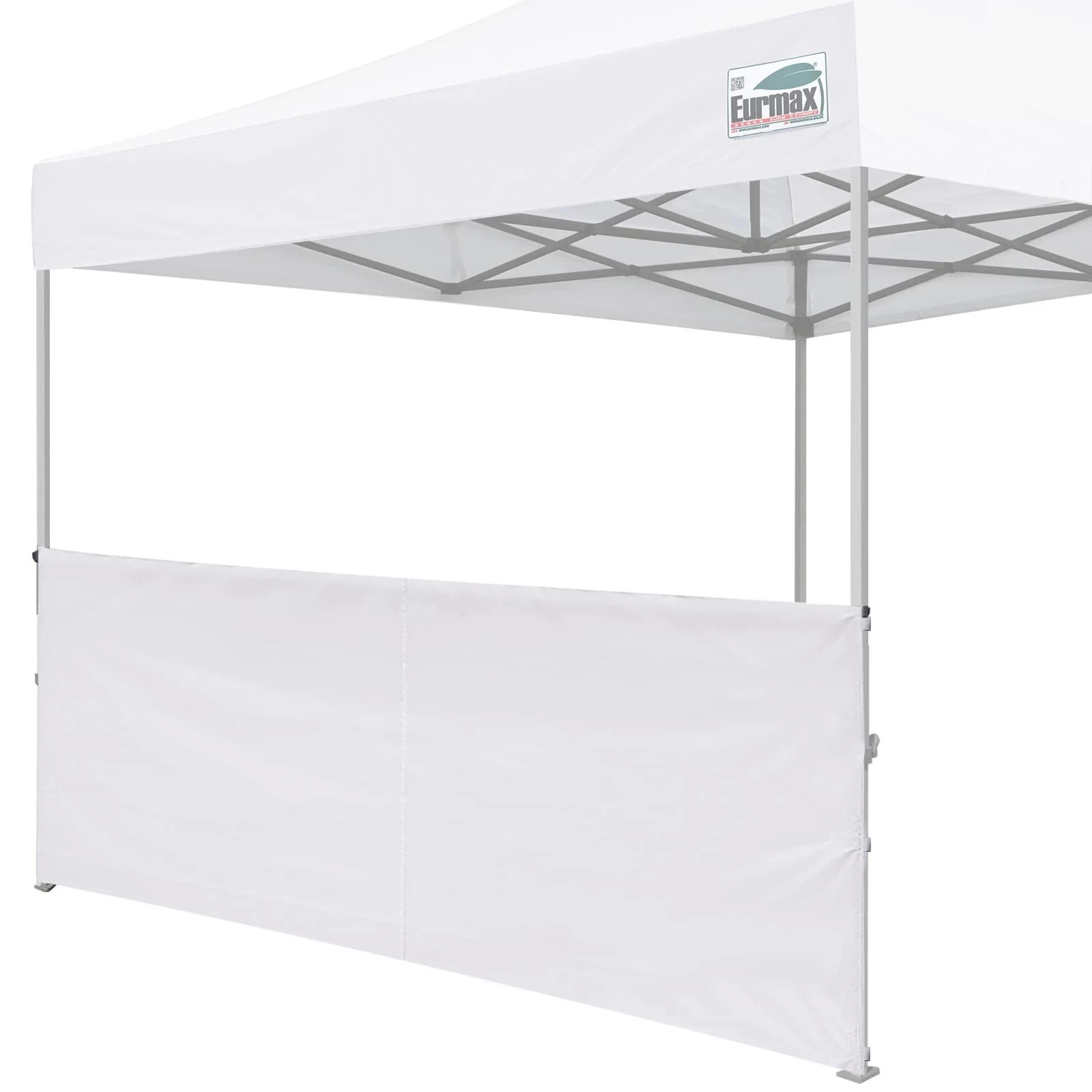 Eurmax USA Instant SunWall for 10x10 Pop up Tent, Canopy Half 10x3ft, White 