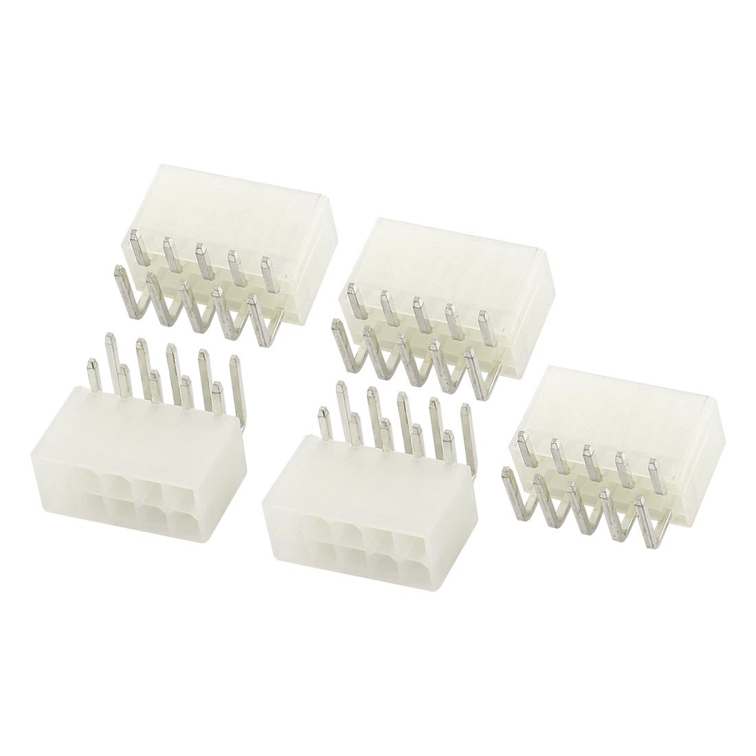 5 Pcs 10 Pin 90 Degree Terminal Power Supply PCB ATX Connector Beige