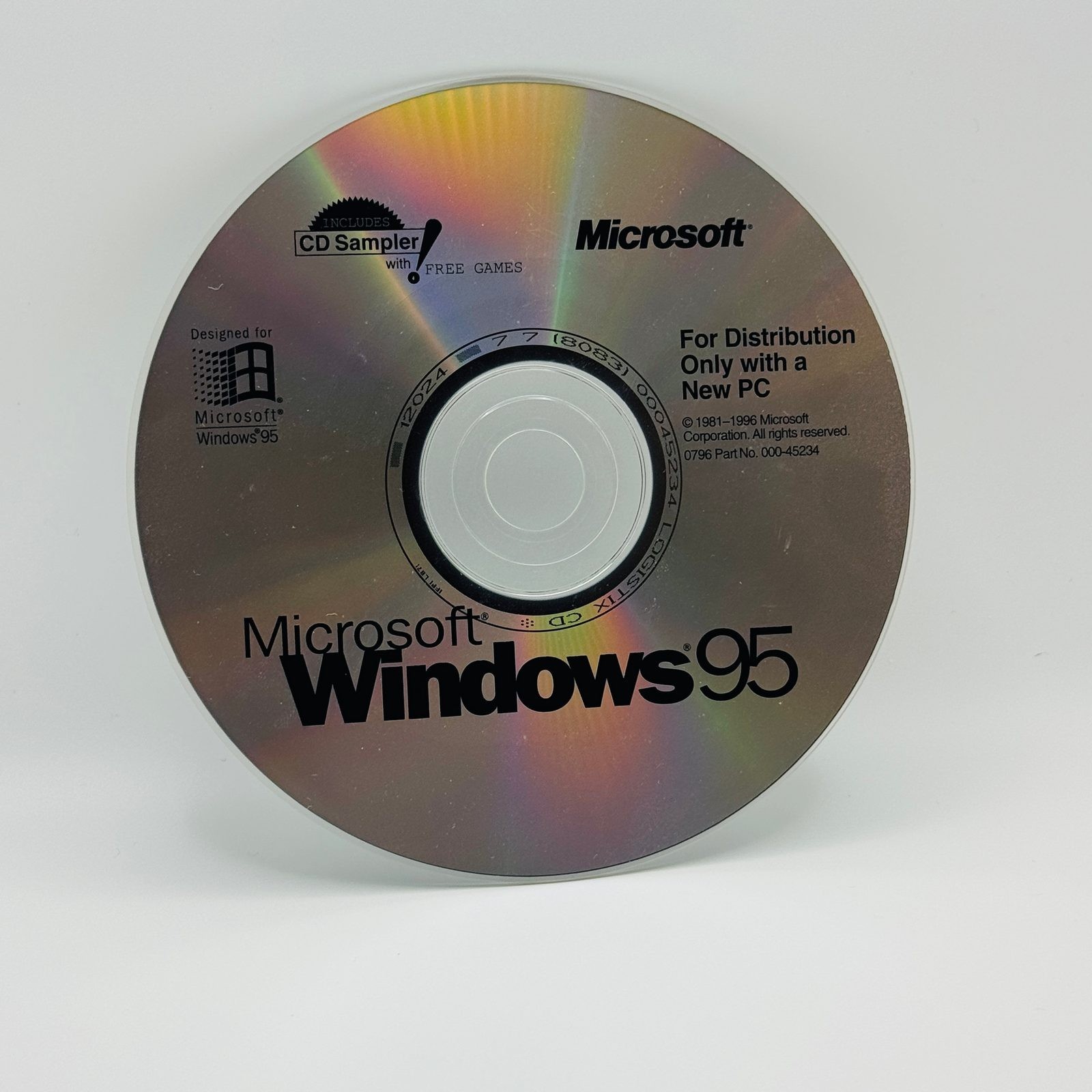 Microsoft Windows 95 CD Sampler with Free Games No COA