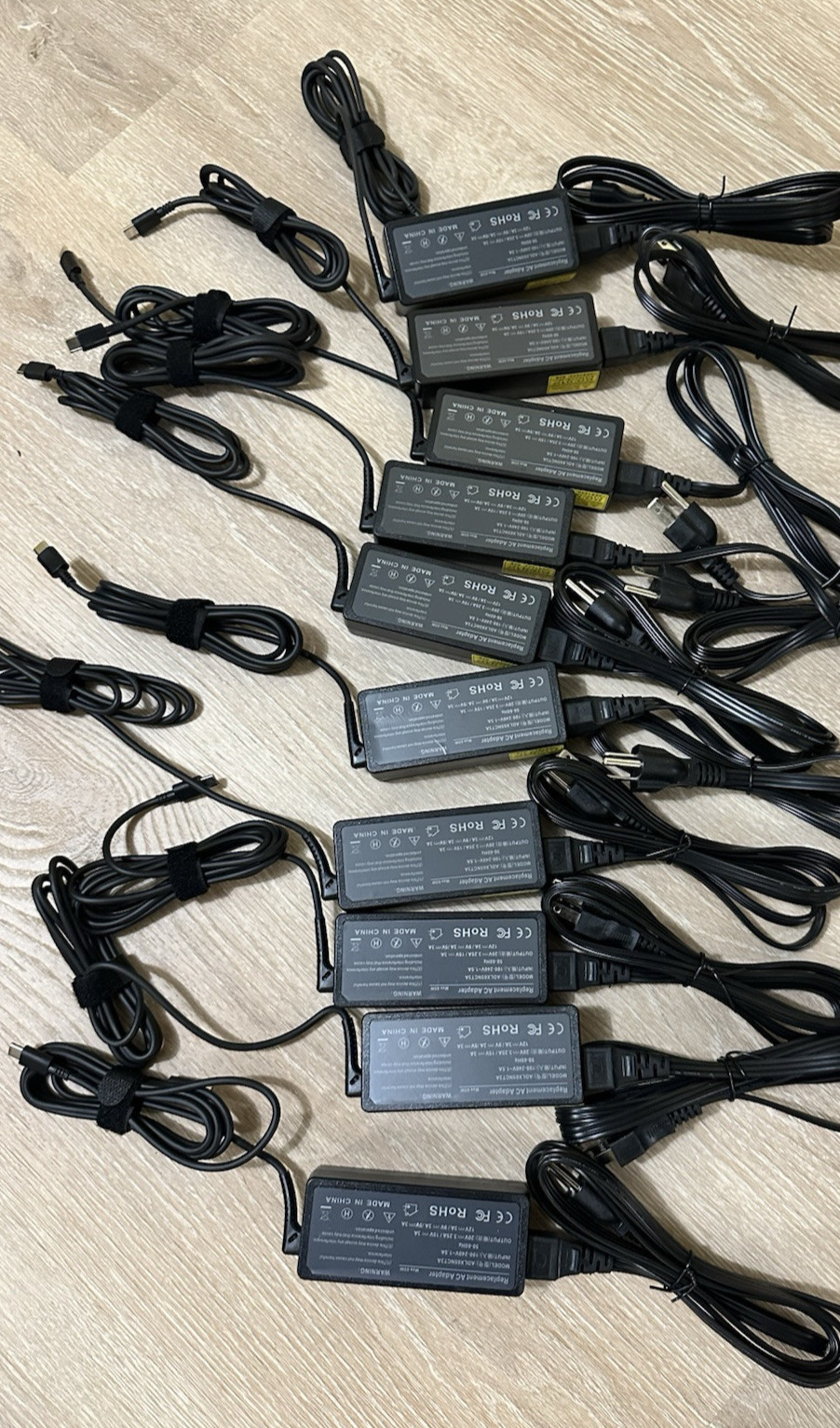 Pack of 10 / 65W Charger Type-C USB-C AC Adapter Acer/Lenovo/Dell/HP CHROMEBOOKS