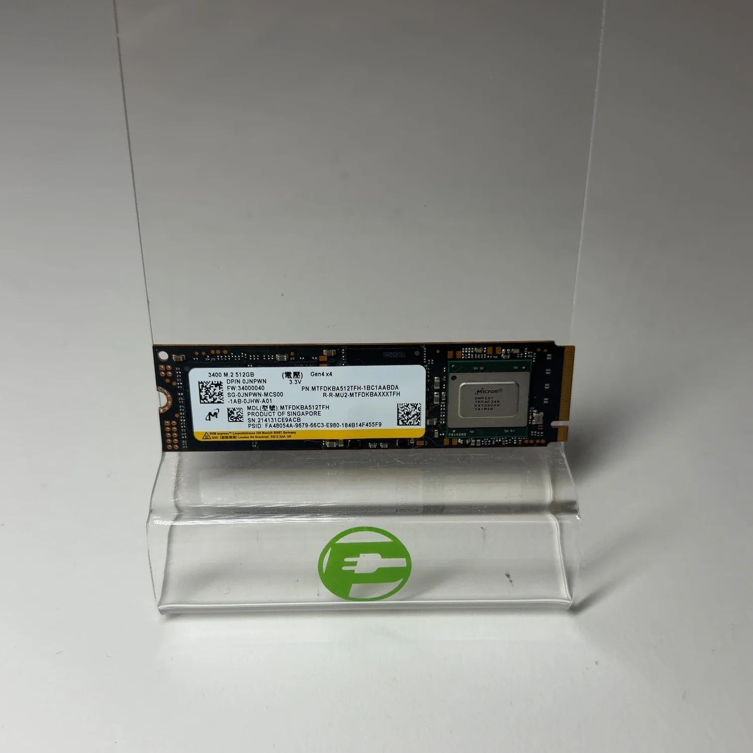 Micron 2280mm 3400 512GB M.2 NVMe Gen 4.0 x 4 SSD