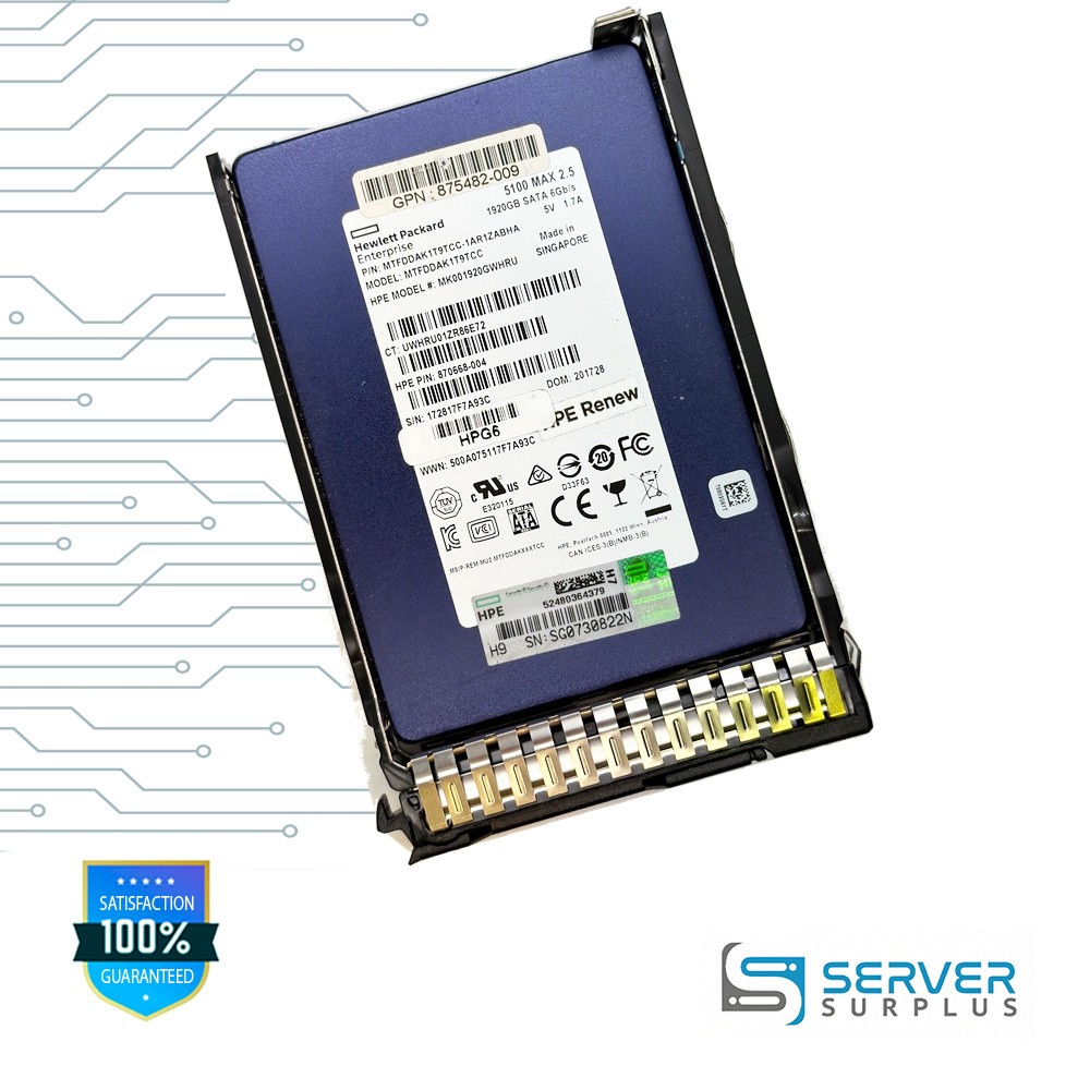 Micron 5100 MAX 1.92TB SATA 6Gb/s 2.5" Enterprise SSD | MTFDDAK1T9TCC-1AR1ZABHA