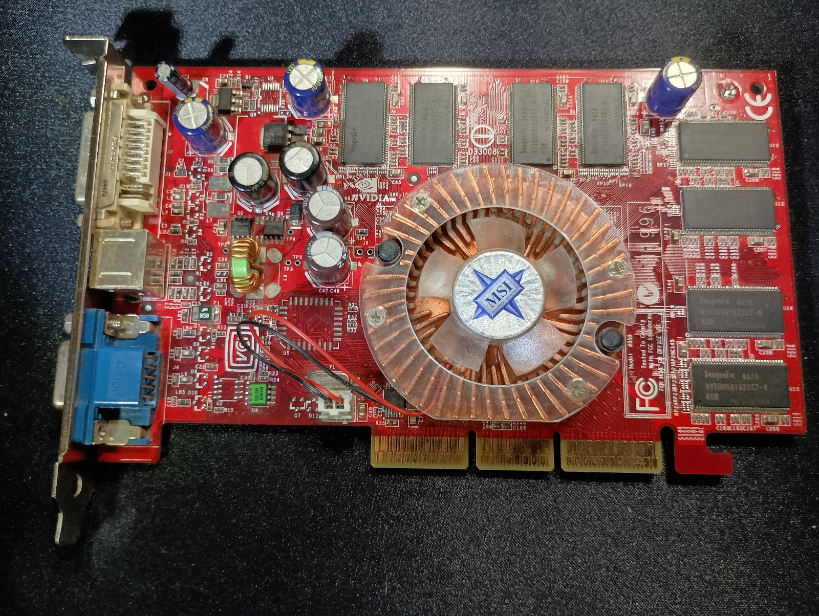 AGP Video Graphics Card | MSI Nvidia FX5600 | 128 180-10141-0000-A03 | 8912-160