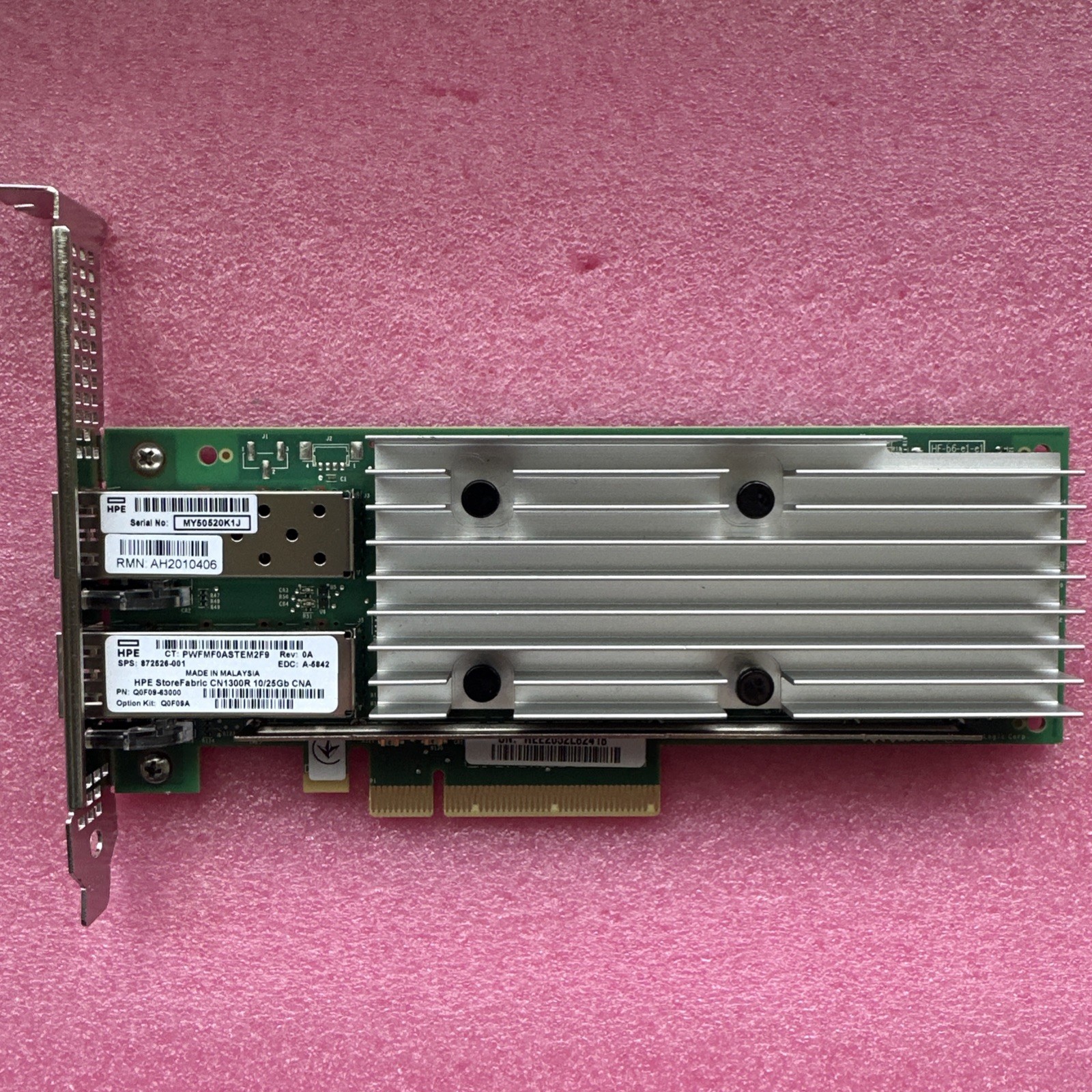 HPE Qlogic QL41262HLCU-HP 2-PORT 10/25Gb Network Card CN1300R 872526-001