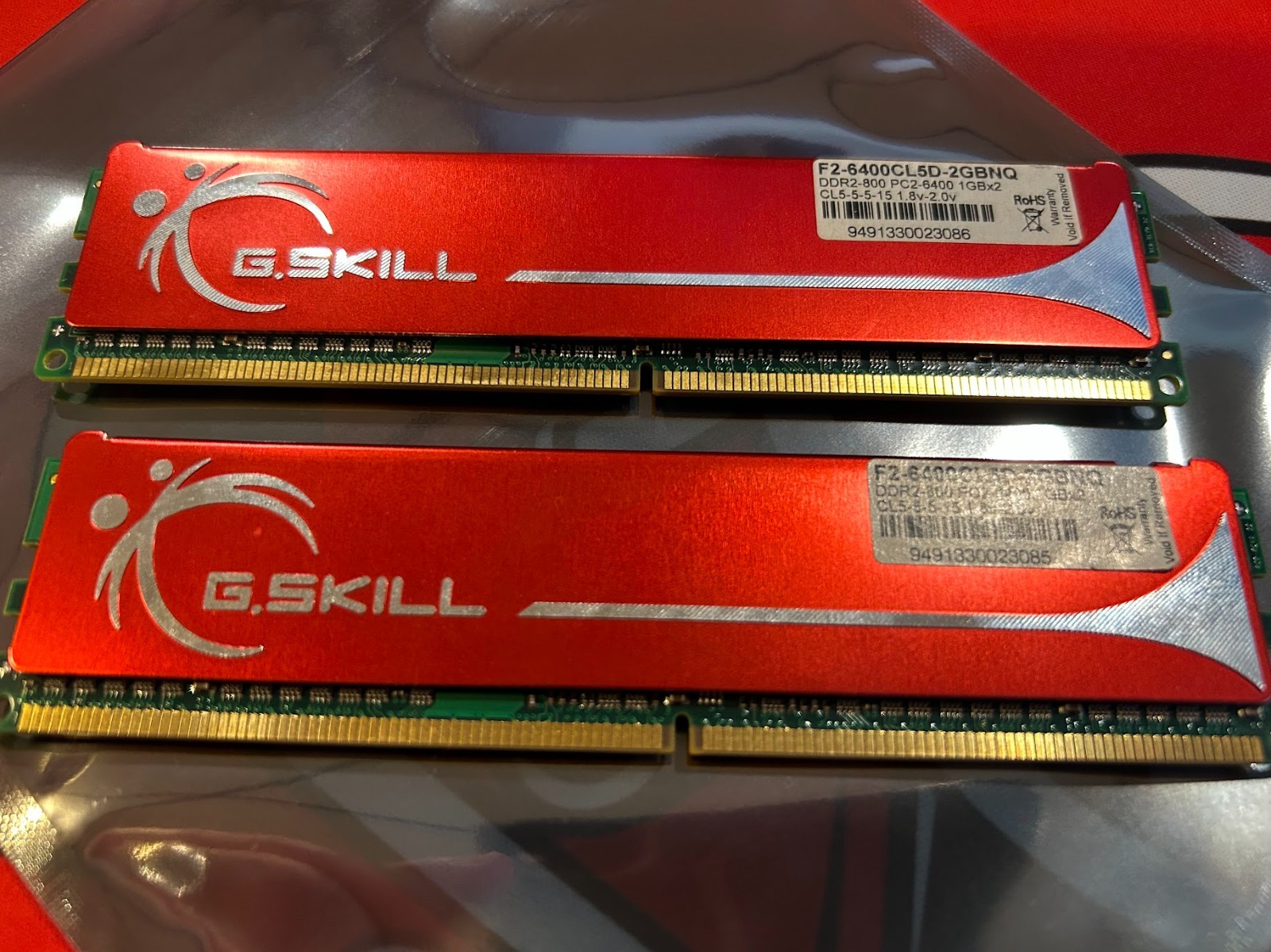 G.Skill PC2-6400 2GB (2x1GB) DIMM 800 MHz DDR2 Memory (F2-6400CL5D-2GBNQ)