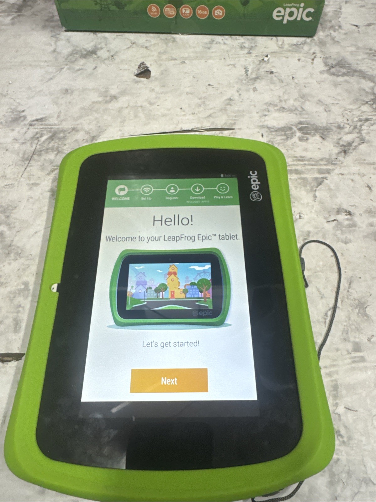 LeapFrog Epic Kids Learning Touch Screen Tablet 7" WiFi 16GB 31576 - White