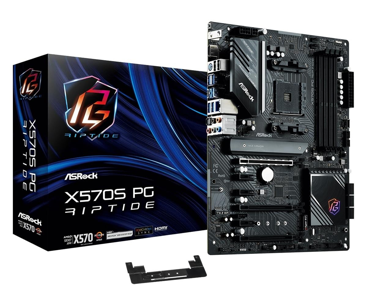 ASRock X570S PG RIPTIDE AM4 AMD X570 SATA 6Gb/s ATX AMD NEW DDR4 Motherboard 70