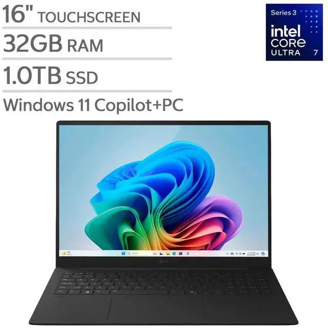 LG gram Pro 16 in Copilot+ Core Ultra 7 355 WQXGA 32GB RAM 1TB SSD W11 Home