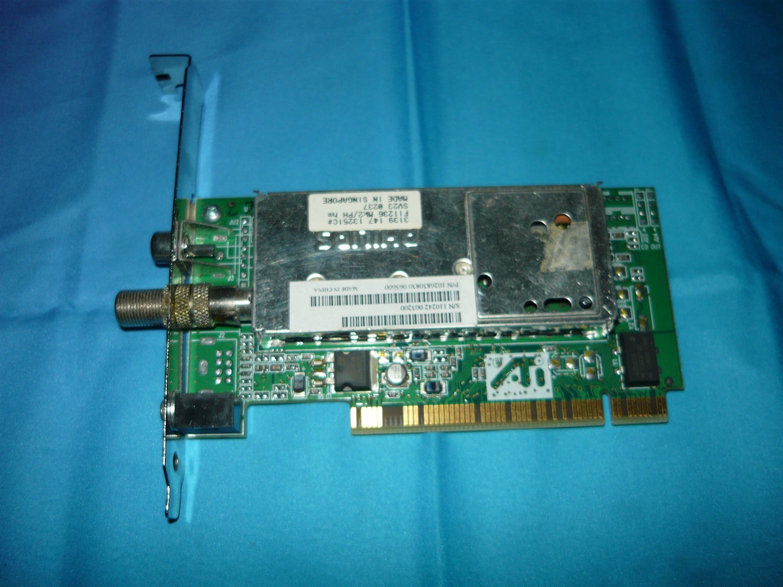 Vintage ATI Philips TV-FM Tuner and Composite Video Input Card PCI Used
