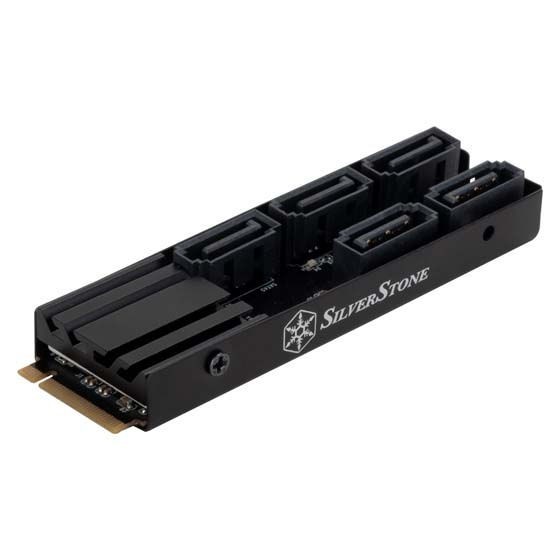 Silverstone SST-ECS07-V2 5M.2 PCIe to 5 Port SATA non-RAID Adapter Card